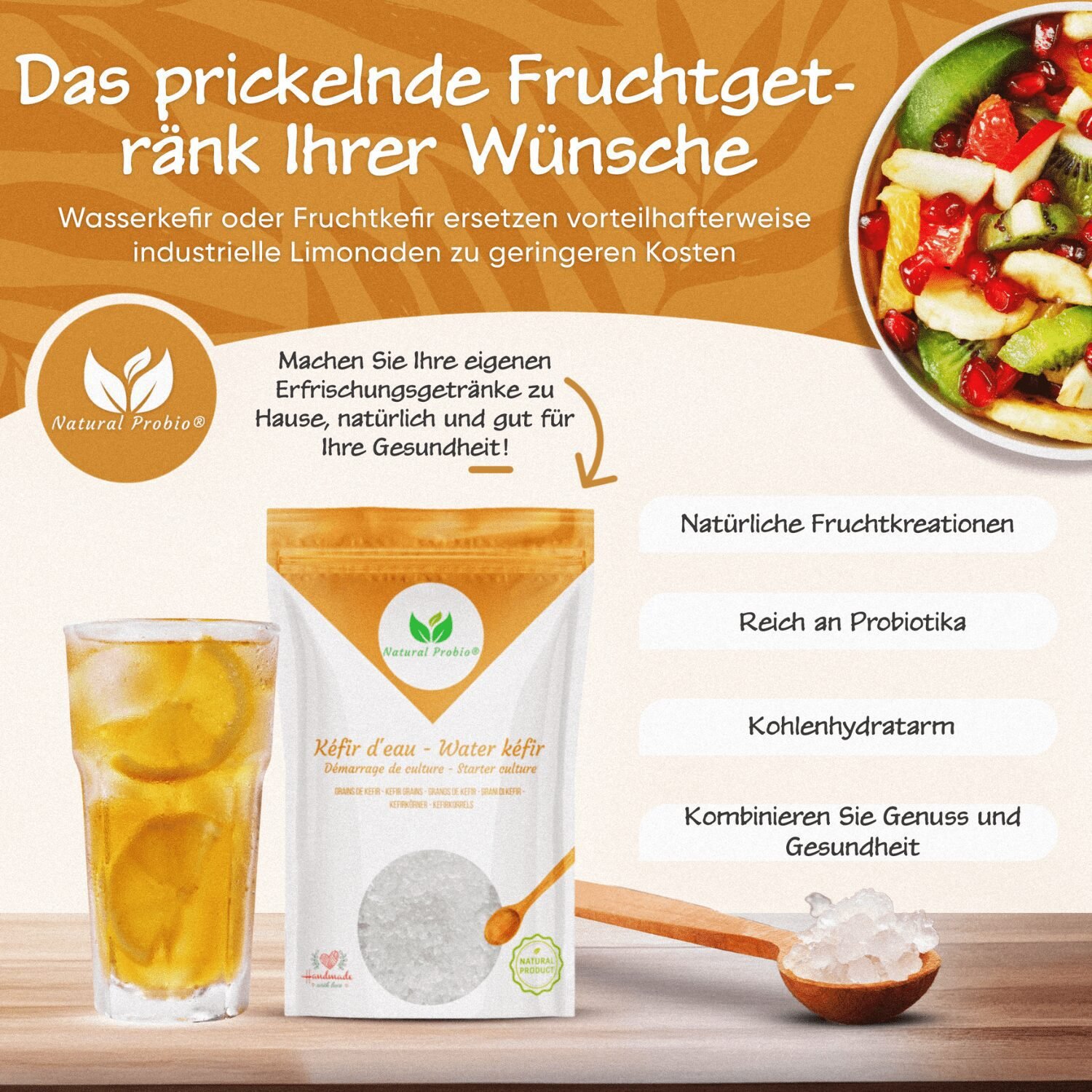 Wasserkefir kaufen – 30g Kultur Starterset